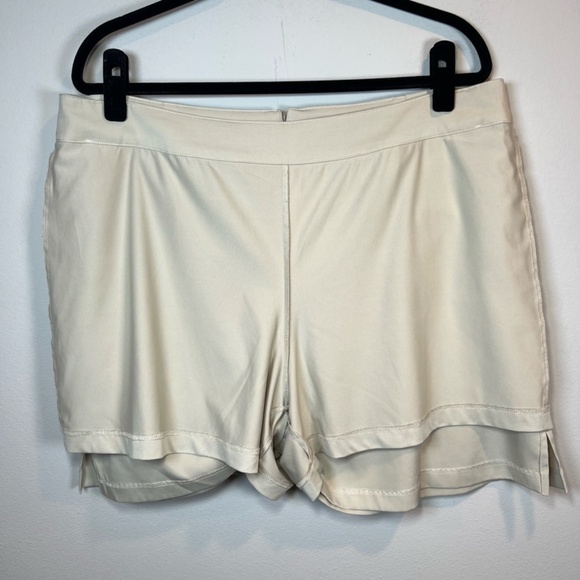 Lady Hagen Women’s Performance Skort Beige Lined Stretch Ribbon Pockets Size 16 - Picture 15 of 16